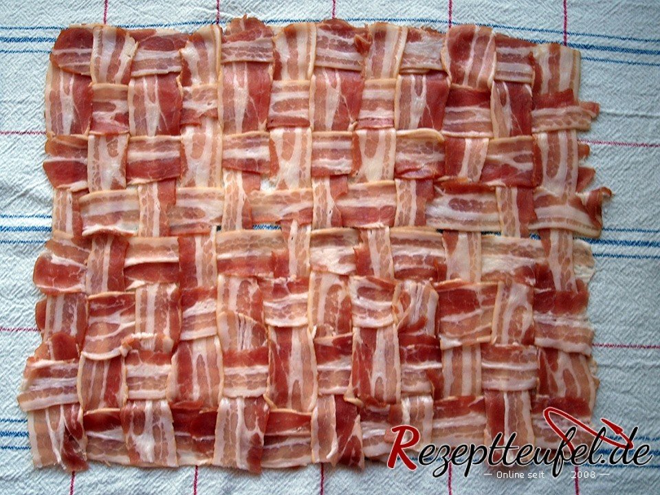 Baconnetz weben / flechten (Schritt für Schritt)