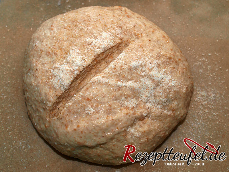 Nahansicht eines Teiglings vor dem Backen