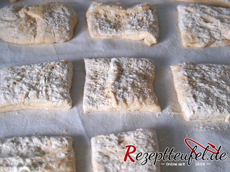 Die Teigstücke sind bereit für den Ofen