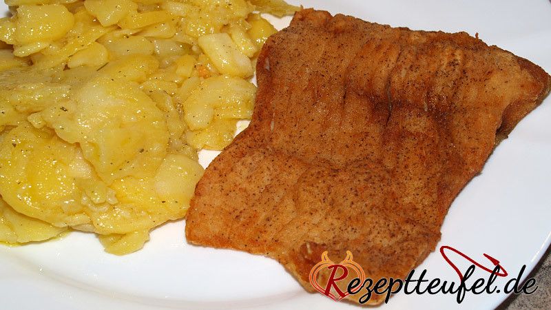 Gebackenes Karpfenfilet fränkische Art