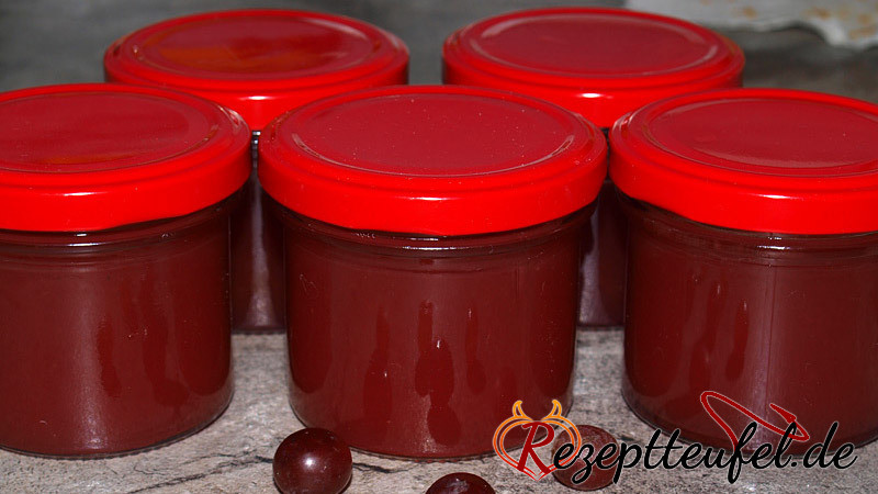 Weintraubengelee von roten Trauben