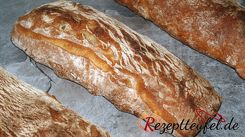 Ciabatta ohne Sauerteig